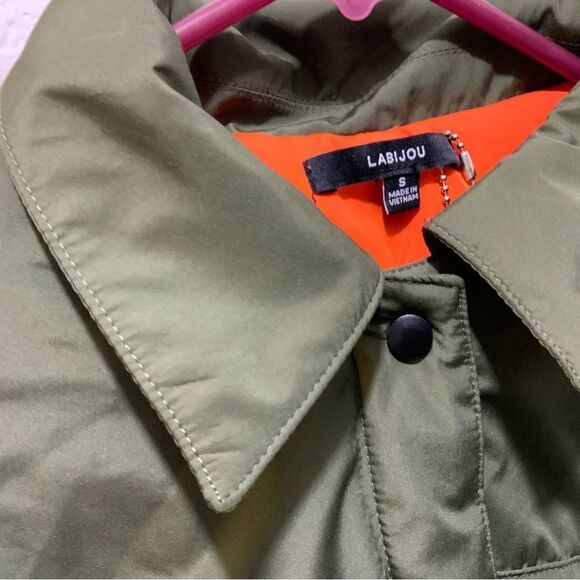 La bijou Olive Green  Bomber Jacket size small - Picture 4 of 9